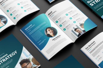 do company profile,  brochure design, proposal, catalog, booklet, trifold design