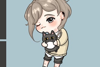 draw chibi character for you