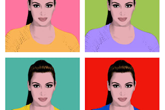 create an Andy Warhol pop art picture