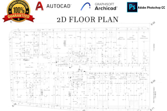 design 2d architectural  drawings using archicad