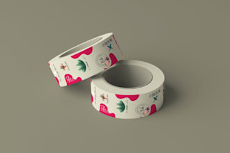 a custom packaging tape design and duct tape design