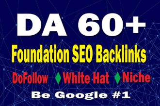 build foundation SEO backlinks for website ranking
