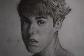 create a realistic  pencil portrait from your desired photo
