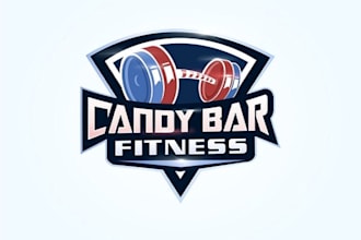 design candy bar fitness fun logo