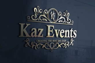 make creative custom logo for your event planning business