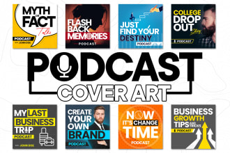 design a professional podcast cover art and itunes podcast logo professionally