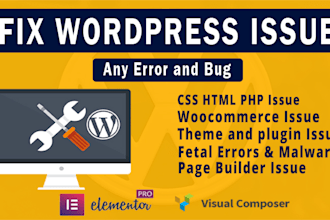 fix wordpress issues, fix wordpress errors and bugs