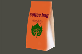 create coffee packaging and labels , bags design
