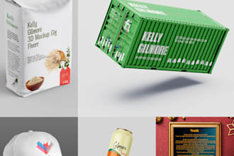 make 3d,2d,psd mockup of package,clothes,frame,brands