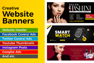 do awesome website header and banner