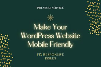 fix responsive issues and make wordpress website mobile friendly