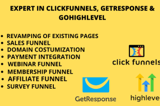 design gohighlevel, clone go high level, clickfunnels, getresponse, sales funnel