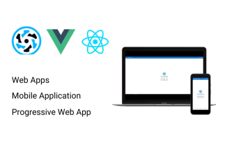develop hybrid apps using ionic vue and react
