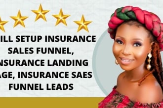 setup insurance sales funnel, insurance landing page, insurance saes funnel lead