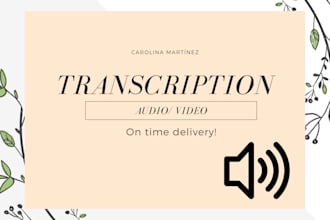 transcribe any audio or video in english and spanish
