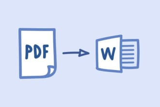 retyping image to world PDF to word data entry