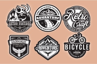 design vintage retro badge logo and brand identity for you