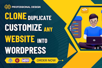 clone, duplicate and customize any website into wordpress