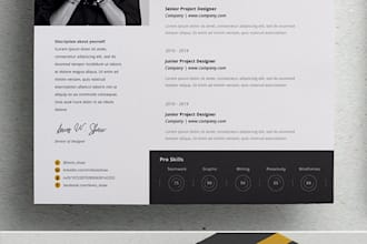 create translator resume and design resume