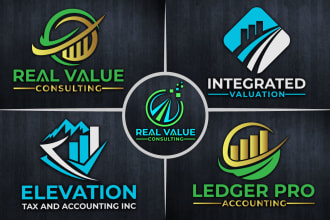 design unique financial, consulting, tax and accounting logo