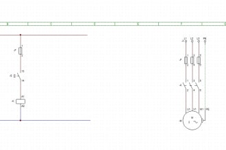 electrical control and power circuit drawing