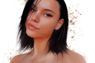 draw your portrait in digital painting