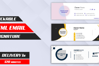 create a clickable HTML email signature for gmail, outlook
