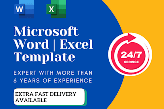 professionally design ms word and ms excel template