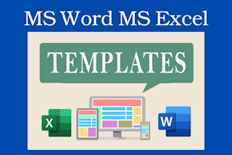professionally design ms word and ms excel template
