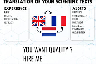 translate your scientific documents french english dutch