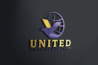 design transport logistic and trucking logo