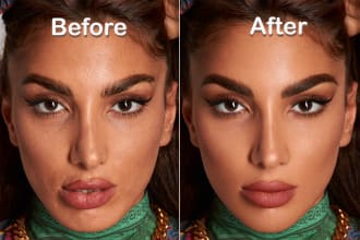 edit lifestyle fashion beauty portrait photo, retouching