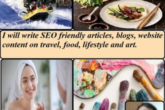 write well researched travel lifestyle and food blogs