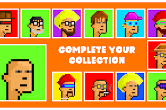 draw unique pixel art style nft or cryptopunk style nft