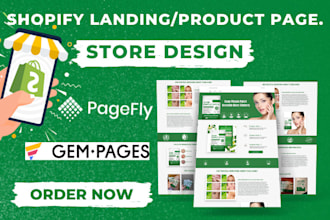 create shopify product landing page with shogun, gempages or pagefly
