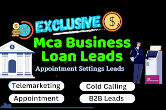 provide exclusive mca leads and business loan leads