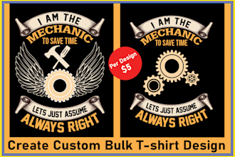 do graphic design or bulk t shirt design for your business