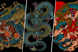 do draw illustration japanese culture with my style