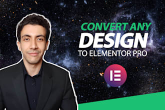 convert figma, xd, PSD design to wordpress using elementor