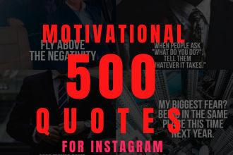design 500 motivational quotes for instagram