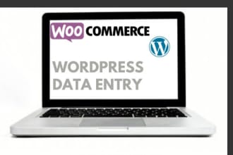 do woocommerce products upload and wordpress data entry