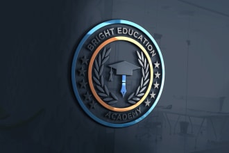 design education logo for school, college, university, academy, institute