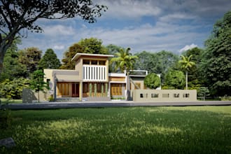 create a realistic 3d modeling and render