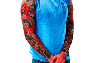 create custom color or black and white tattoo design