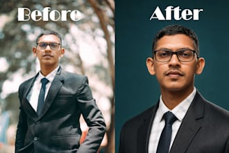 turn casual photo into a professional corporate headshot