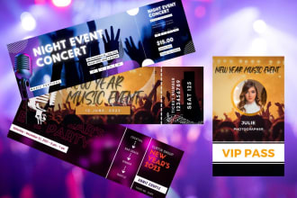 design awesome tickets and invitation cards for any event
