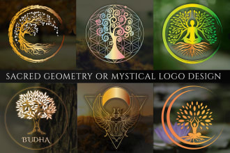 design modern sacred geometry or mandala or mystical logo