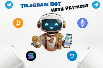 create you a telegram bot with payment integration