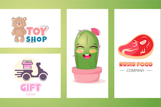 make a modern illustration or cartoon logo design