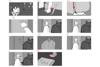 storyboard 5 panels for you